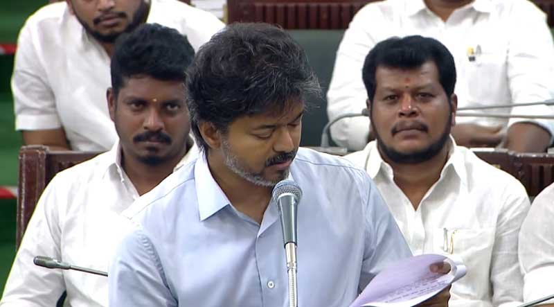 பயிர்க்கடன் ரூ.75 ஆயிரம் வரை முழுமையாக தள்ளுபடி: சட்டப்பேரவையில் முதல்வர் விஜய் அறிவிப்பு